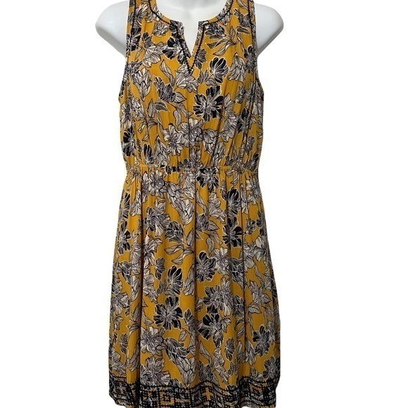 Market & Spruce Dresses & Skirts - Market & Spruce Auria Embroidered Mustard Dress NWT